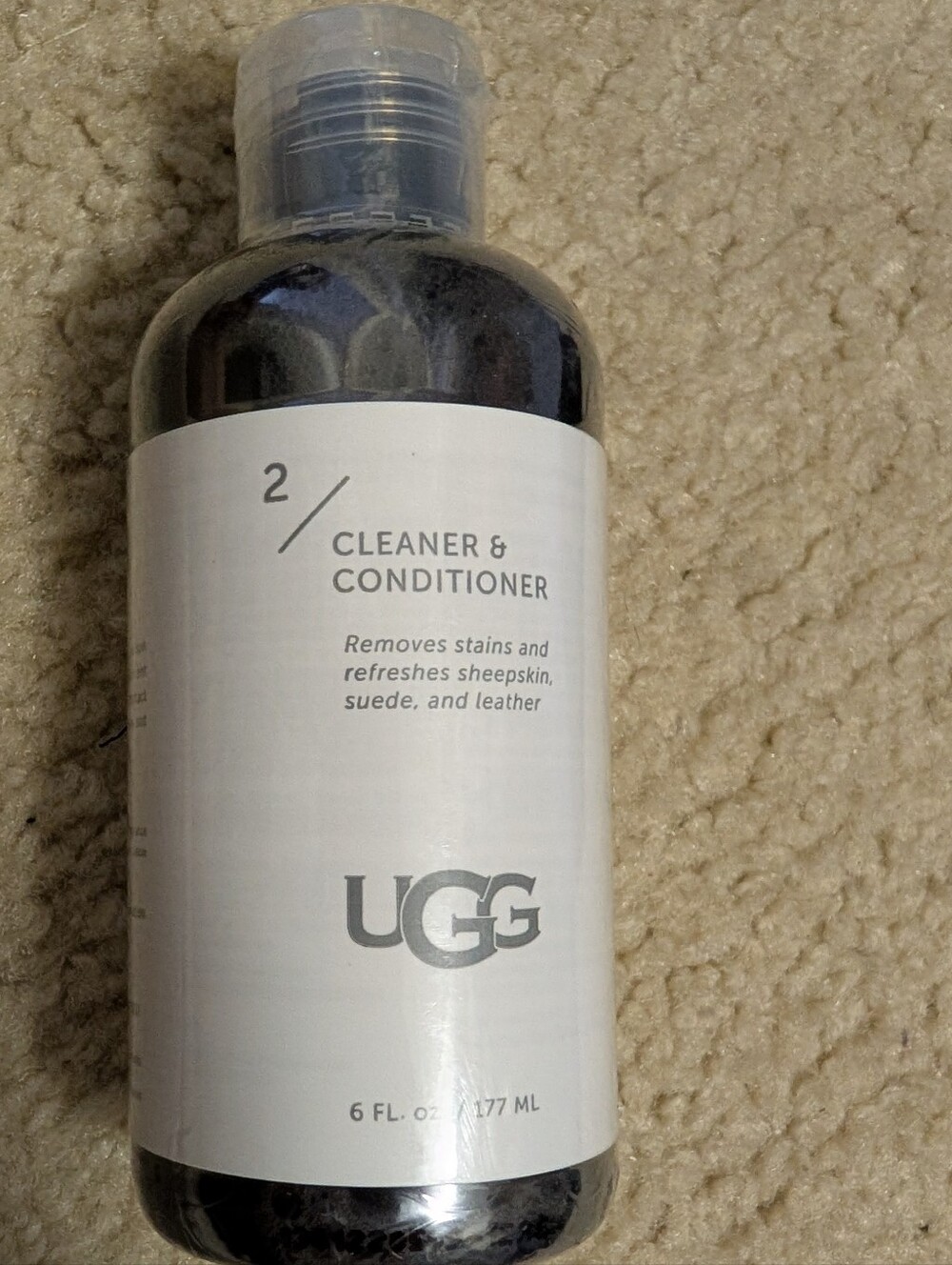 UGG Leather & Suede Cleaner — White Label, Black Liquid